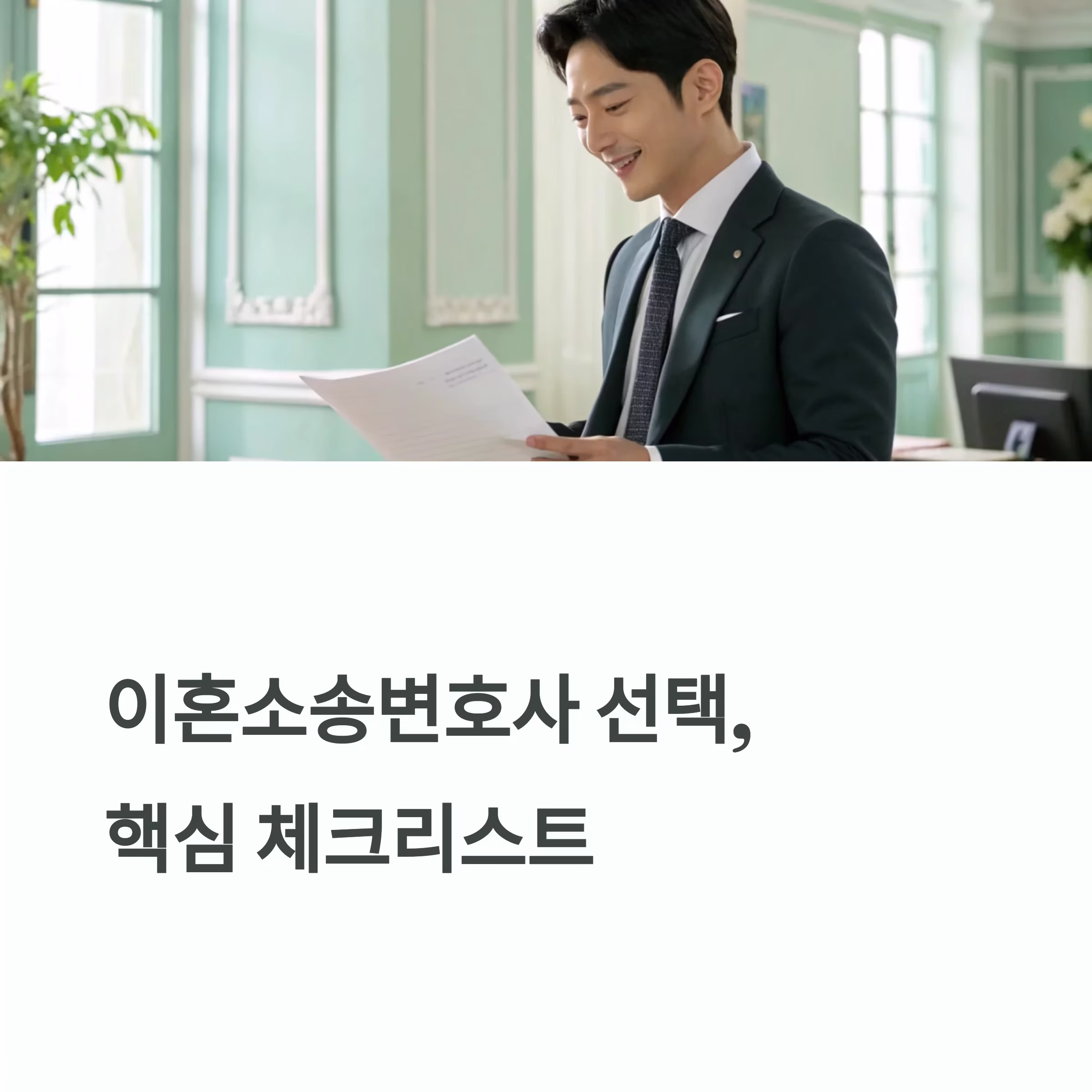이혼소송 변호사, 선임 전 반드시 점검할 핵심 조건